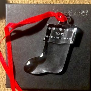 X-Mas special Orrefors Annual Ornament 2002 X-MAS Stocking